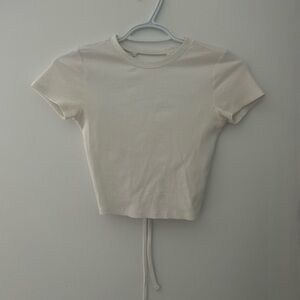 Garage XS Open Back White Crop Top